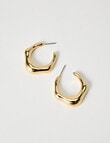 Whistle Accessories Wide Hoop Earrings, Gold Tone product photo