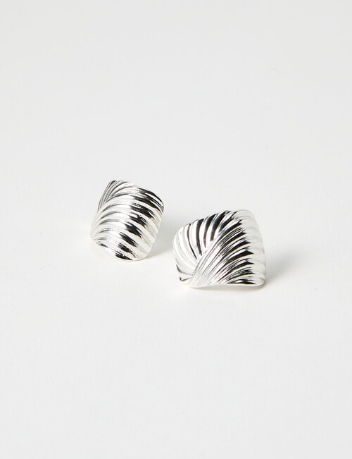Whistle Accessories Geo Shape Earrings, Silver Tone product photo
