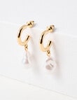 Whistle Accessories Faux Pearl Earrings, Gold Tone product photo