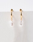 Whistle Accessories Faux Pearl Earrings, Gold Tone product photo View 02 S