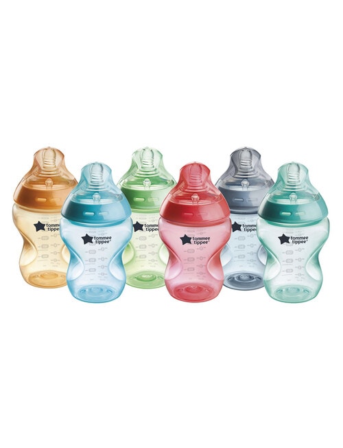 Tommee Tippee Natural Start Baby Bottles, 260ml, 6-Pack, Multi-Colour product photo View 03 L