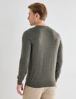 North South Merino Merino V-Neck Jumper, Khaki Marle product photo View 02 S