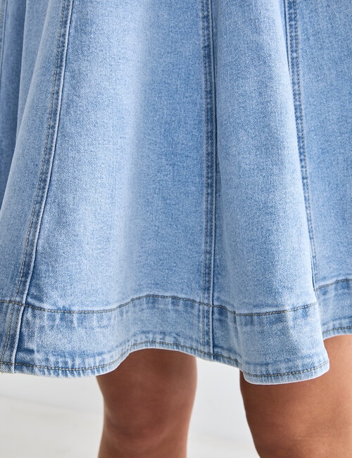 Denim Republic Mini Flare Dress, Light Wash product photo View 11 L