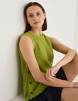 Jigsaw Sunniva Linen Blend Vest, Green product photo