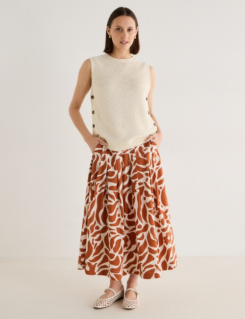 Jigsaw Sunniva Linen Blend Vest, Cream product photo View 03 L