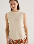 Jigsaw Sunniva Linen Blend Vest, Cream product photo View 04 S