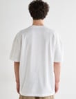 Tarnish Crew Neck Oversized Slub Tee, Optic White product photo View 02 S