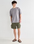 Tarnish Crew Neck Oversized Slub Tee, Faded Grey product photo View 03 S