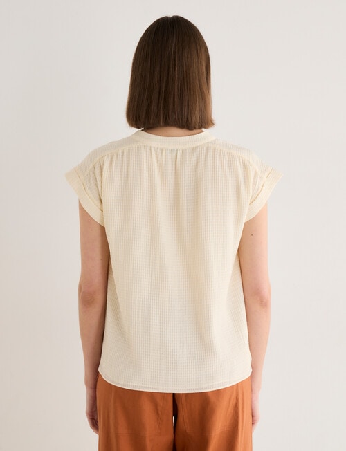 Jigsaw Arwen Textured Blouse, Ivory product photo View 02 L
