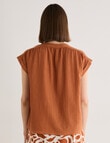 Jigsaw Arwen Textured Blouse, Bronze product photo View 02 S
