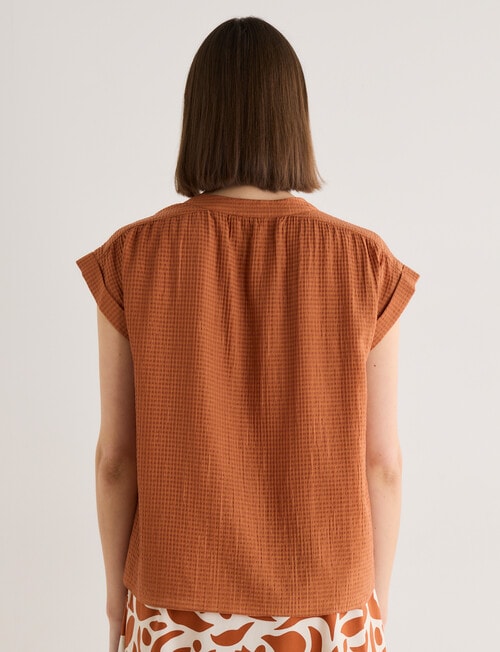 Jigsaw Arwen Textured Blouse, Bronze product photo View 02 L