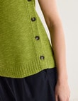 Jigsaw Sunniva Linen Blend Vest, Green product photo View 06 S