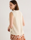 Jigsaw Sunniva Linen Blend Vest, Cream product photo View 02 S