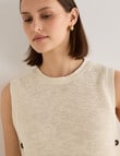 Jigsaw Sunniva Linen Blend Vest, Cream product photo View 06 S