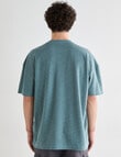 Tarnish Crew Neck Oversized Slub Tee, Faded Green product photo View 02 S