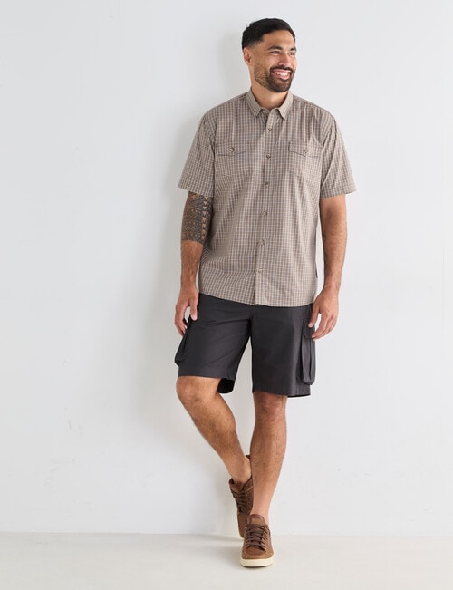 Kauri Trail Cooper Short Sleeve Shirt, Light Brown product photo View 03 L