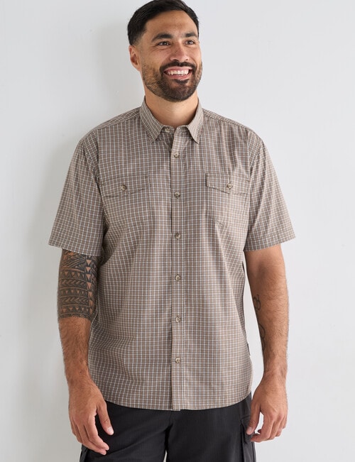 Kauri Trail Cooper Short Sleeve Shirt, Light Brown product photo View 05 L