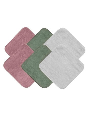 Mum 2 Mum Face Washers, 6-Pack, Willow product photo