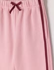 Mac & Ellie Wide Leg Tape Trackpant, Blush product photo View 02 S