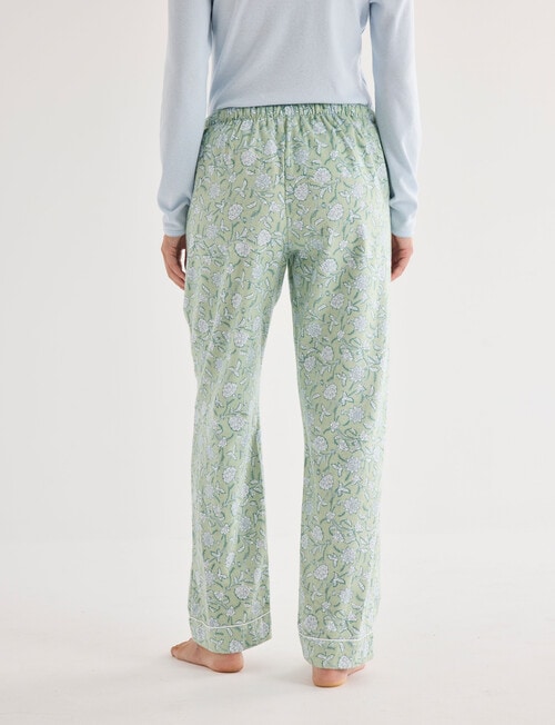 Whistle Sleep Flannel Pants, Lime Floral product photo View 02 L