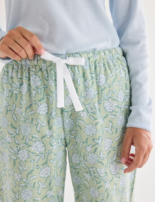 Whistle Sleep Flannel Pants, Lime Floral product photo View 04 L