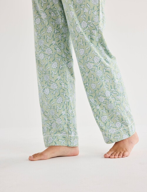Whistle Sleep Flannel Pants, Lime Floral product photo View 05 L