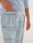 Whistle Sleep Flannel Pants, Blue Check product photo View 04 S