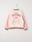 Mac & Ellie Varsity Ballet Jacket, Natural product photo View 02 S
