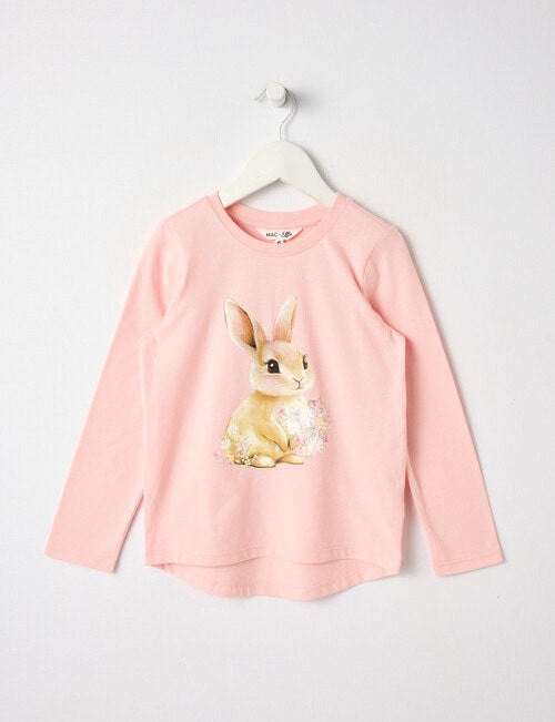 Mac & Ellie Bunny Flowers Long Sleeve Tee, Dusk product photo