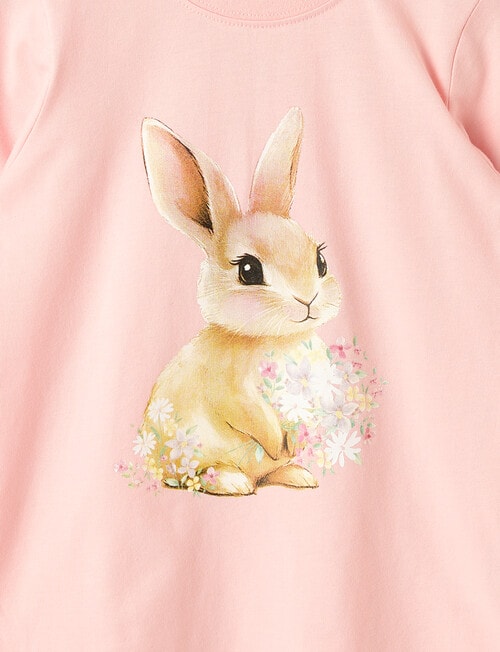 Mac & Ellie Bunny Flowers Long Sleeve Tee, Dusk product photo View 02 L