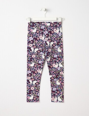 Mac & Ellie Bunny Floral Legging, Navy product photo