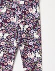 Mac & Ellie Bunny Floral Legging, Navy product photo View 02 S