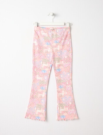 Mac & Ellie Patchwork Floral Flare Legging, Dusk product photo