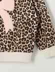 Mac & Ellie Animal Bow Crew Neck Sweatshirt, Natural product photo View 03 S