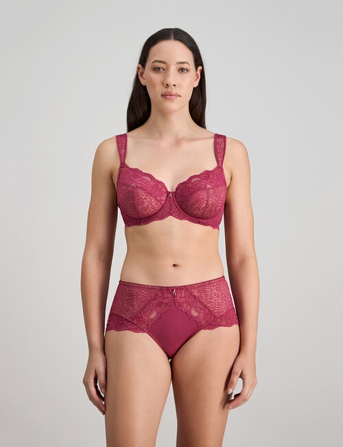 Fayreform Midnight Express Underwire Bra, Beaujolais, C-G product photo View 04 L