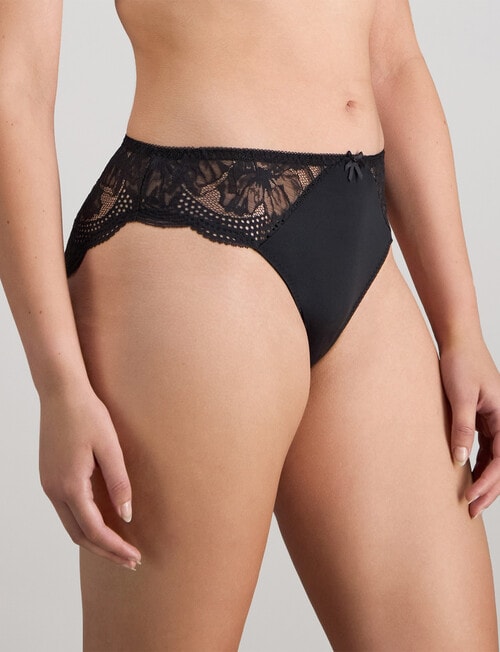 Fayreform Aria High Cut Brief, Black product photo View 03 L