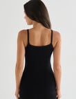 Lyric Thermals Harmony Cotton Pointelle Cami, Black product photo View 02 S