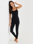 Lyric Thermals Harmony Cotton Pointelle Cami, Black product photo View 03 S