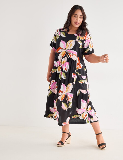 Studio Curve Oversize Pocket Dress, Whimsy Floral product photo View 07 L