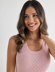 Lyric Thermals Harmony Cotton Pointelle Singlet, Pink product photo View 04 S