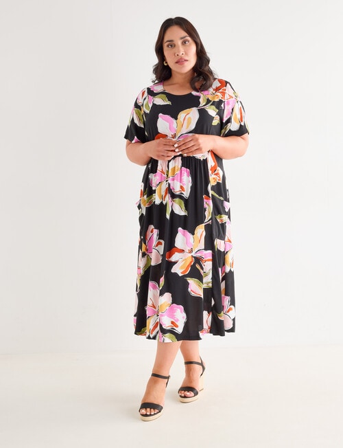 Studio Curve Oversize Pocket Dress, Whimsy Floral product photo View 03 L