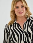 Studio Curve Animal Print Shirt Dress, Wild Animal product photo View 04 S