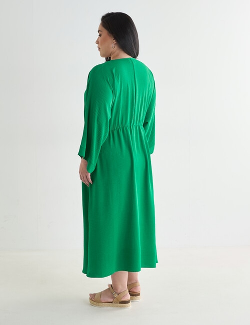 Studio Curve Plunge Maxi Dress, Emerald Green product photo View 02 L