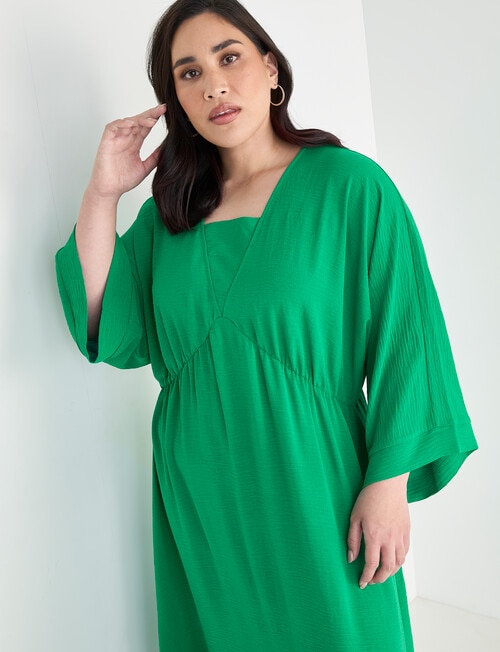 Studio Curve Plunge Maxi Dress, Emerald Green product photo View 04 L