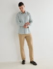 Laidlaw + Leeds Ditsy Honeycomb Long Sleeve Shirt, Green product photo View 03 S