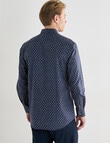 Laidlaw + Leeds Petals Ditsy Long Sleeve Shirt, Navy product photo View 02 S