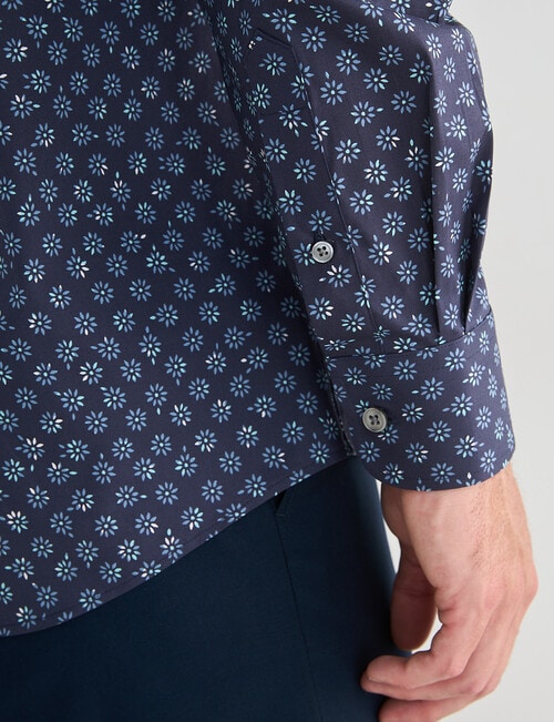 Laidlaw + Leeds Petals Ditsy Long Sleeve Shirt, Navy product photo View 05 L