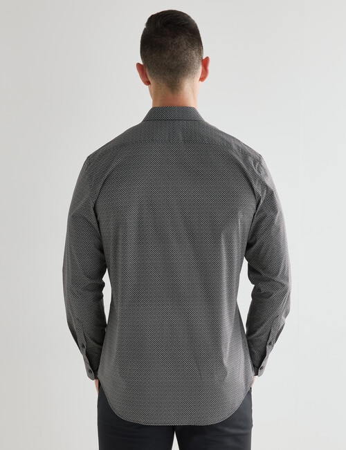 Laidlaw + Leeds Geo Star Long Sleeve Shirt, Black product photo View 02 L