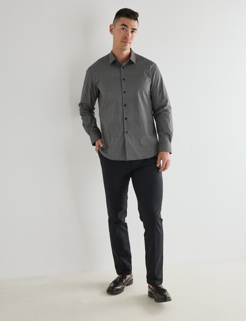 Laidlaw + Leeds Geo Star Long Sleeve Shirt, Black product photo View 03 L