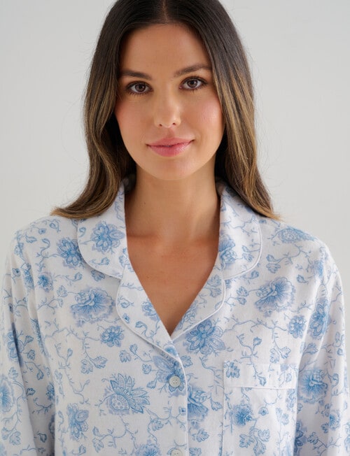 Whistle Sleep Flannel PJ Set, Blue Vintage product photo View 05 L